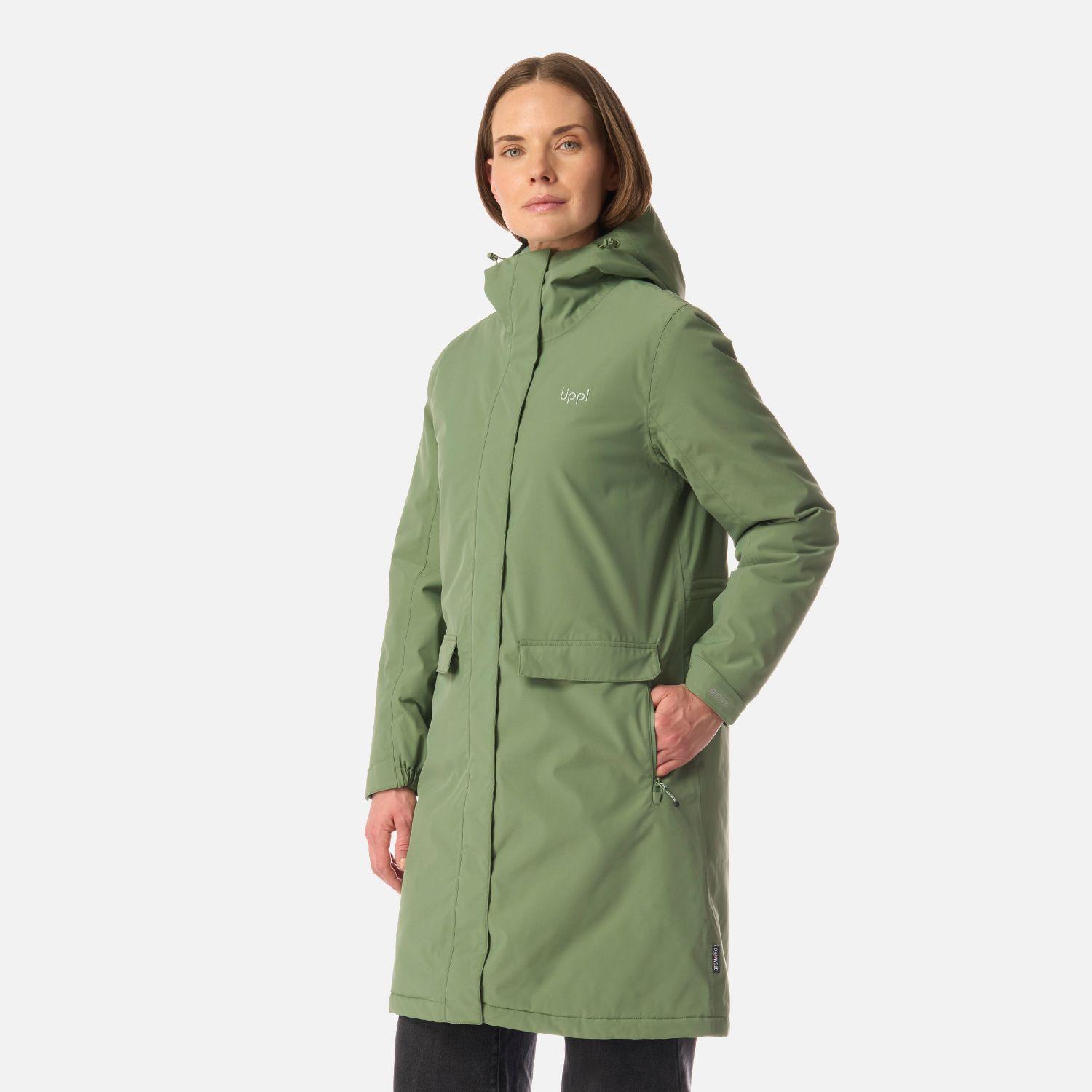 Chaqueta Mujer Mountains Live B-dry Steam-Pro Long Jacket Jade Oscuro Lippi I26-1