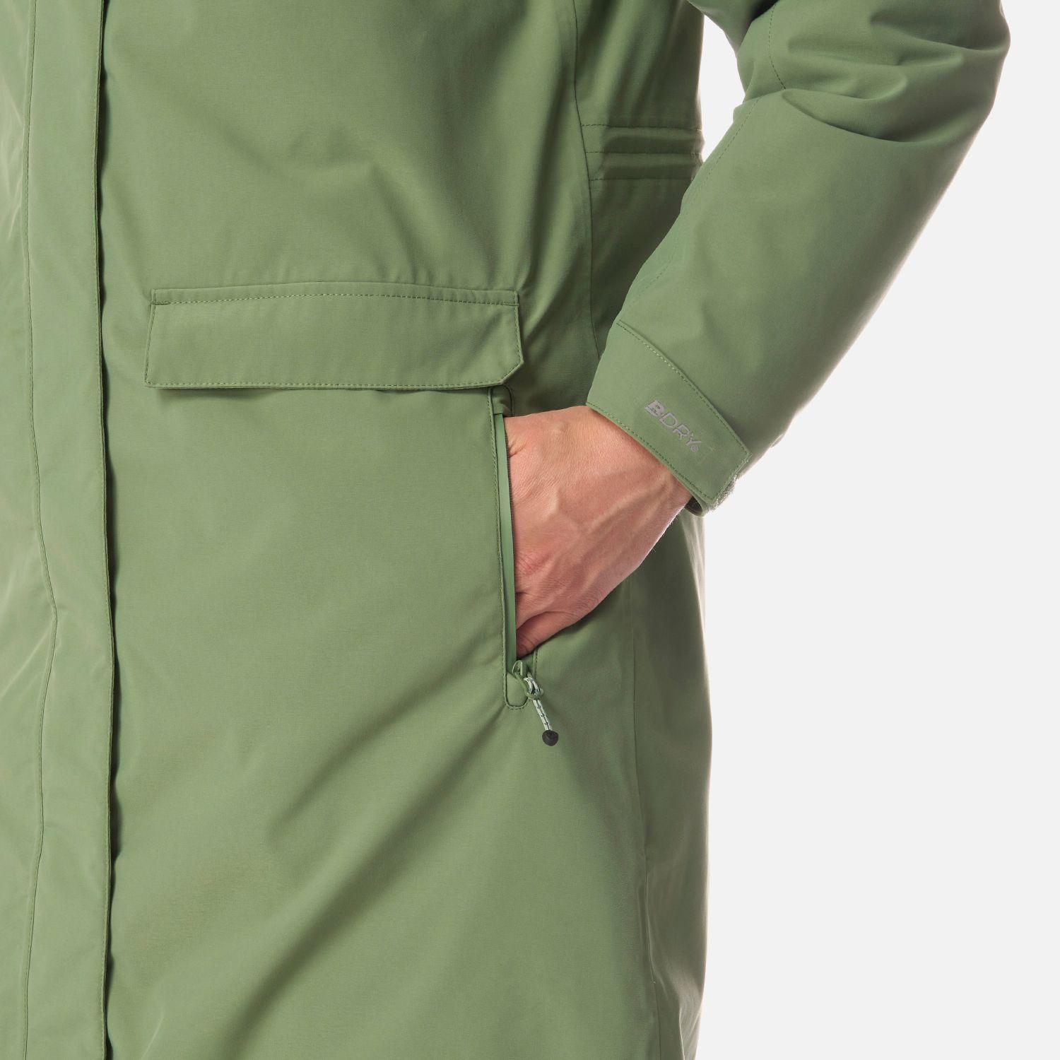 Chaqueta Mujer Mountains Live B-dry Steam-Pro Long Jacket Jade Oscuro Lippi I26-5