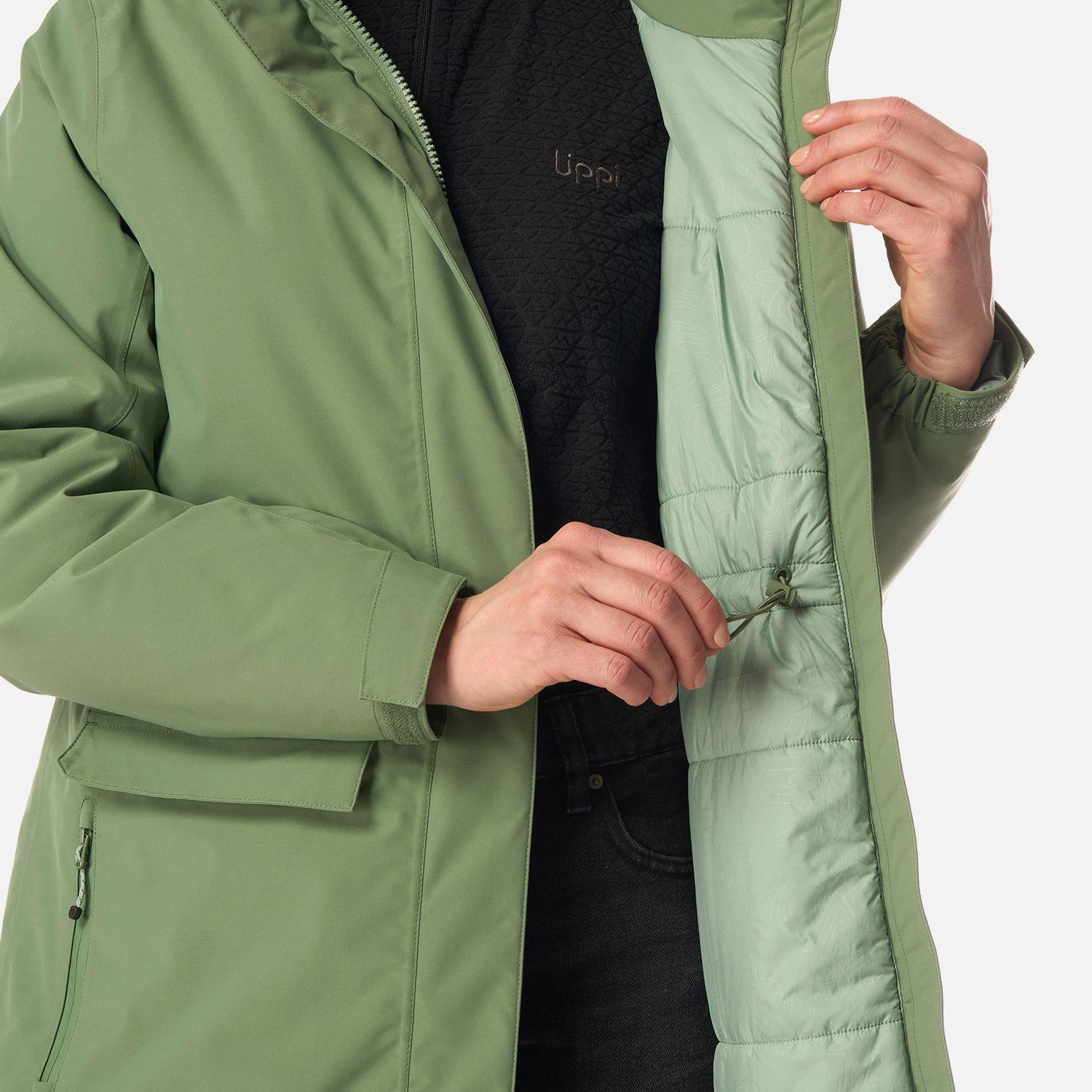 Chaqueta Mujer Mountains Live B-dry Steam-Pro Long Jacket Jade Oscuro Lippi I26-6