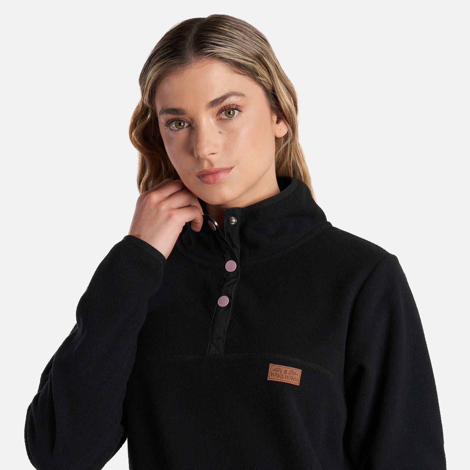 Poleron Mujer Tokerau Negro Haka Honu V24-4