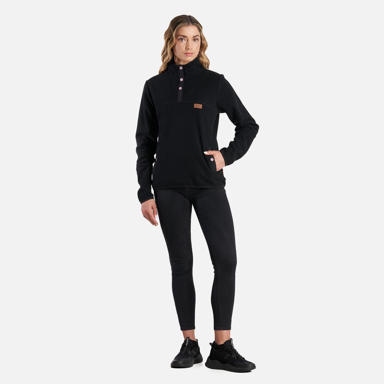 Poleron Mujer Tokerau Negro Haka Honu V24-6