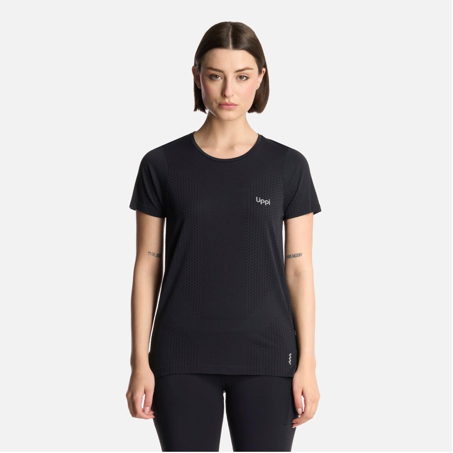 Polera Mujer 4 Run Seamless Trail Short Sleeve Negro Lippi-0
