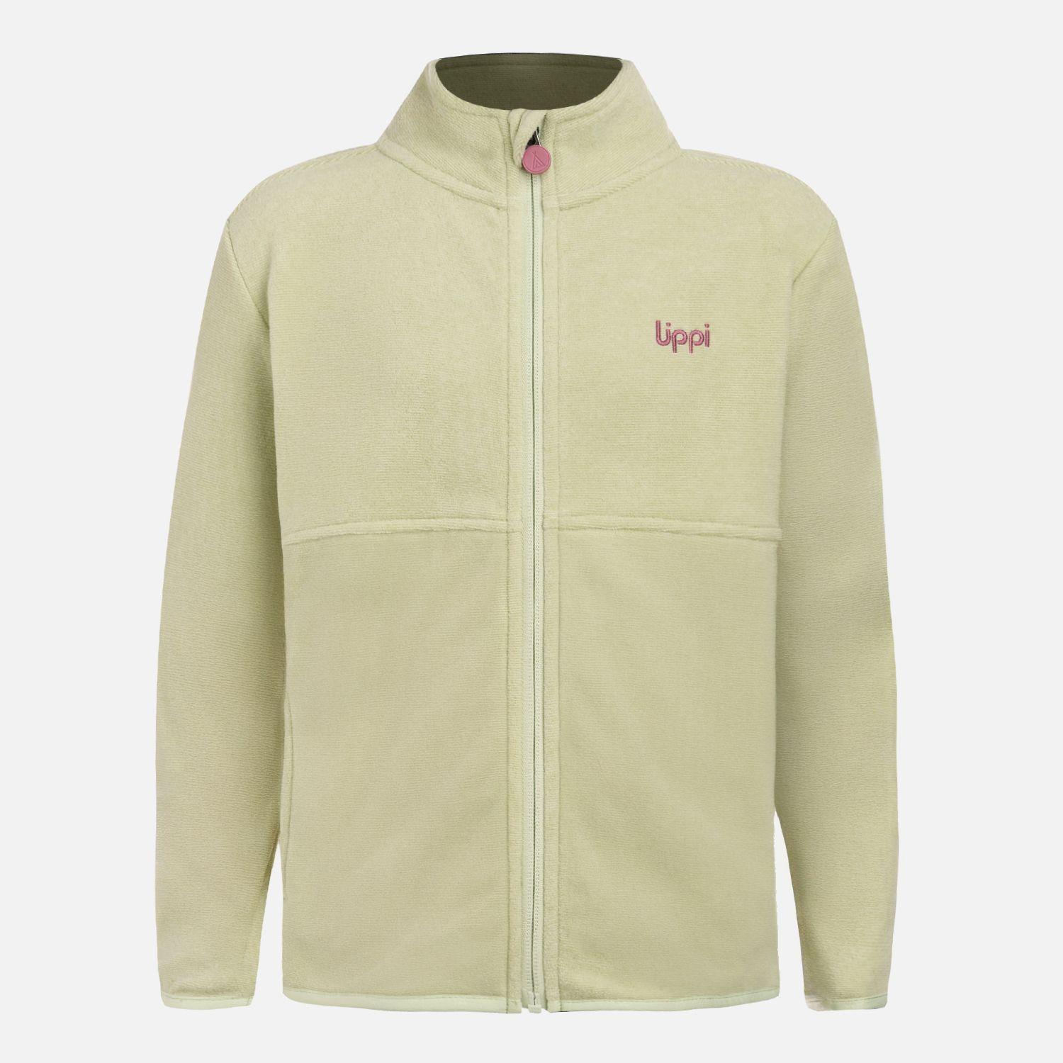 Polar Niña Stripes Nano-F Full Zip Gris Claro / Verde Agua Lippi V26-6