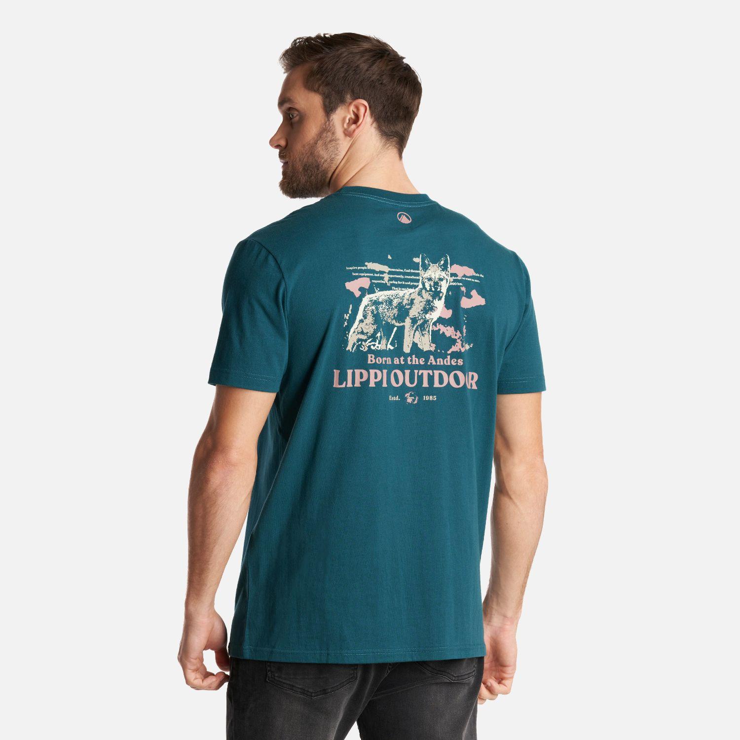 Polera Hombre Travel Fox T-Shirt Petroleo Lippi-3