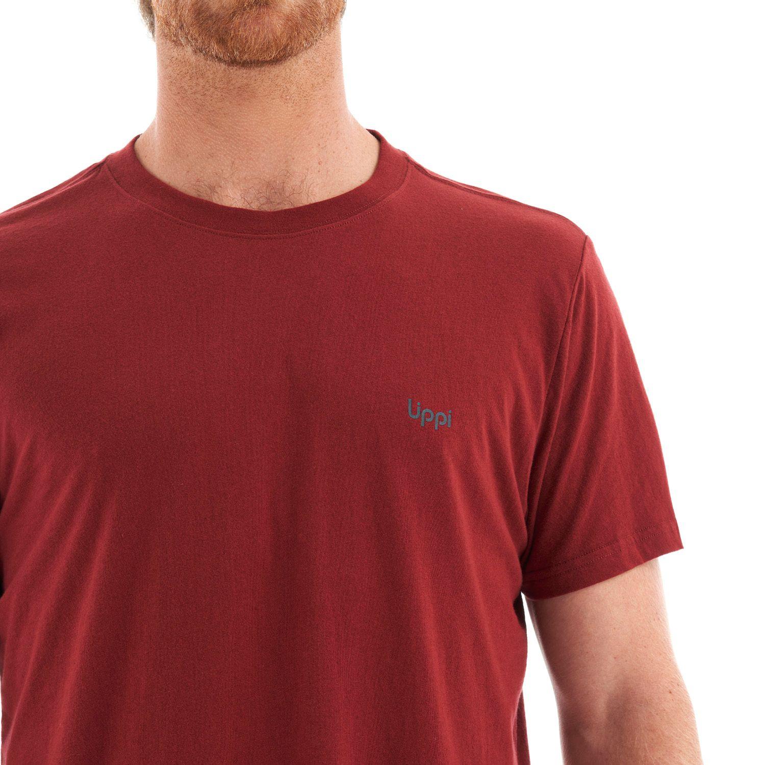 Polera Hombre Ulmo Cotton UV-Stop T-Shirt Rojo Lippi V22-6