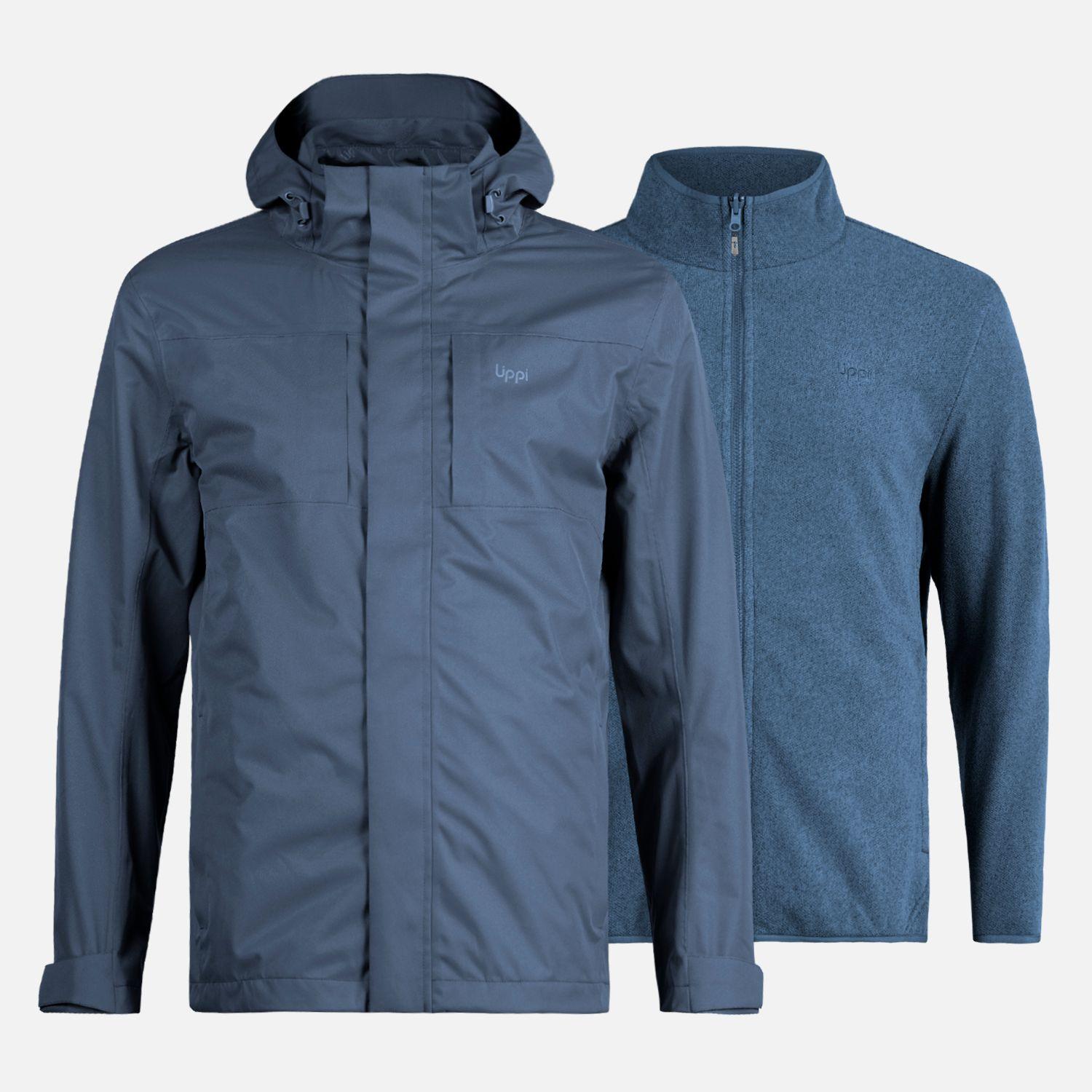 Chaqueta Hombre Tres Cruces Fusion-3 Hoody Jacket Azul Noche Lippi-0