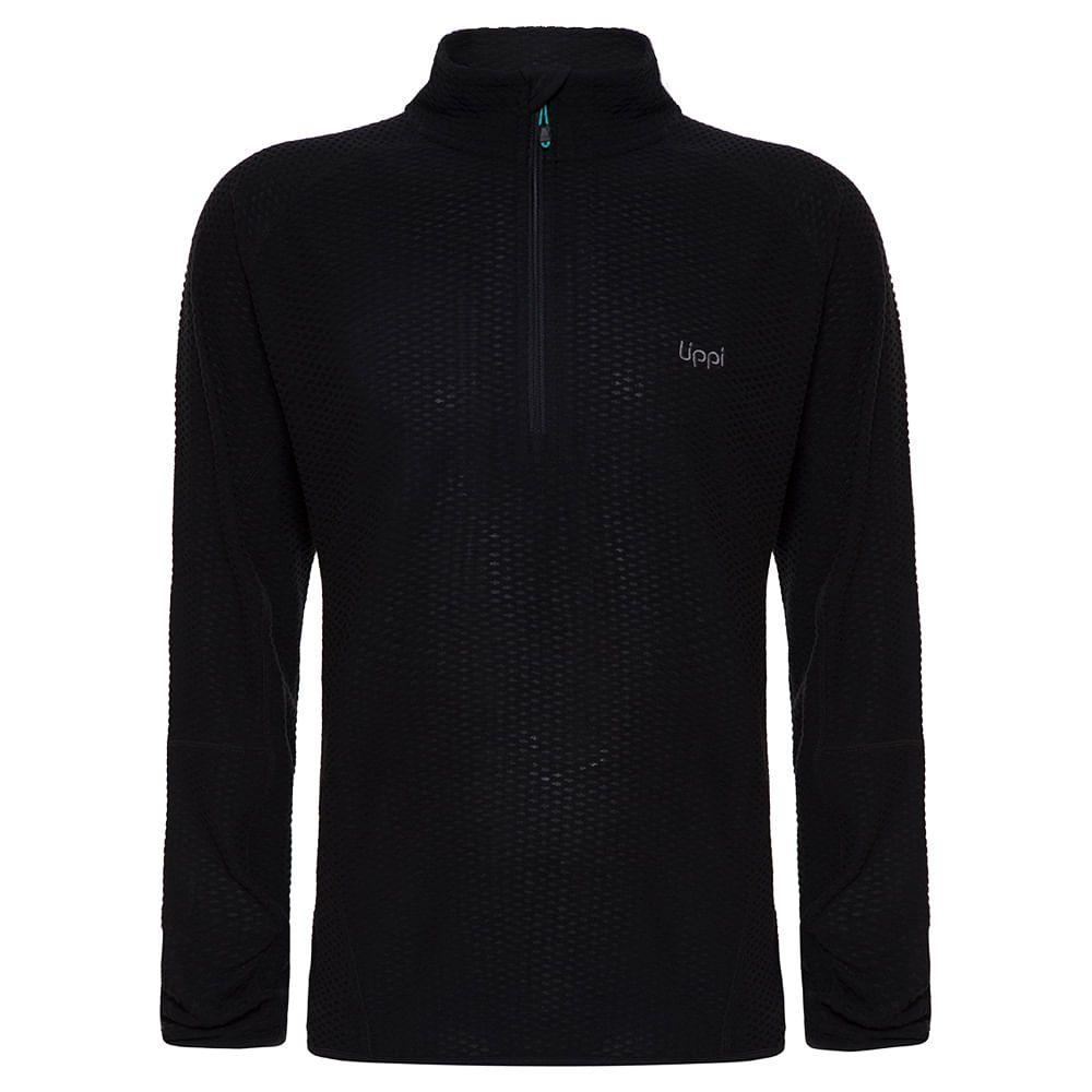 Poleron Hombre Jacaranda Nano-F 14 Zip Negro Lippi V18-0