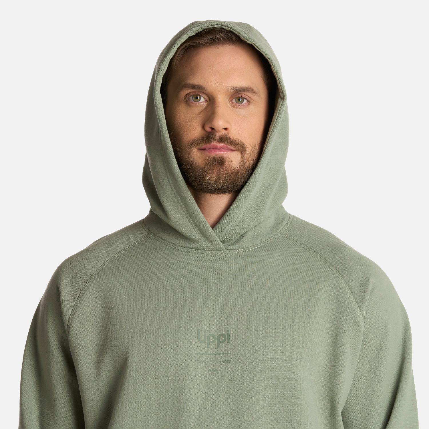 Polerón Hombre Ulmo Hoody Sweatshirt Jade Oscuro Lippi I25-3