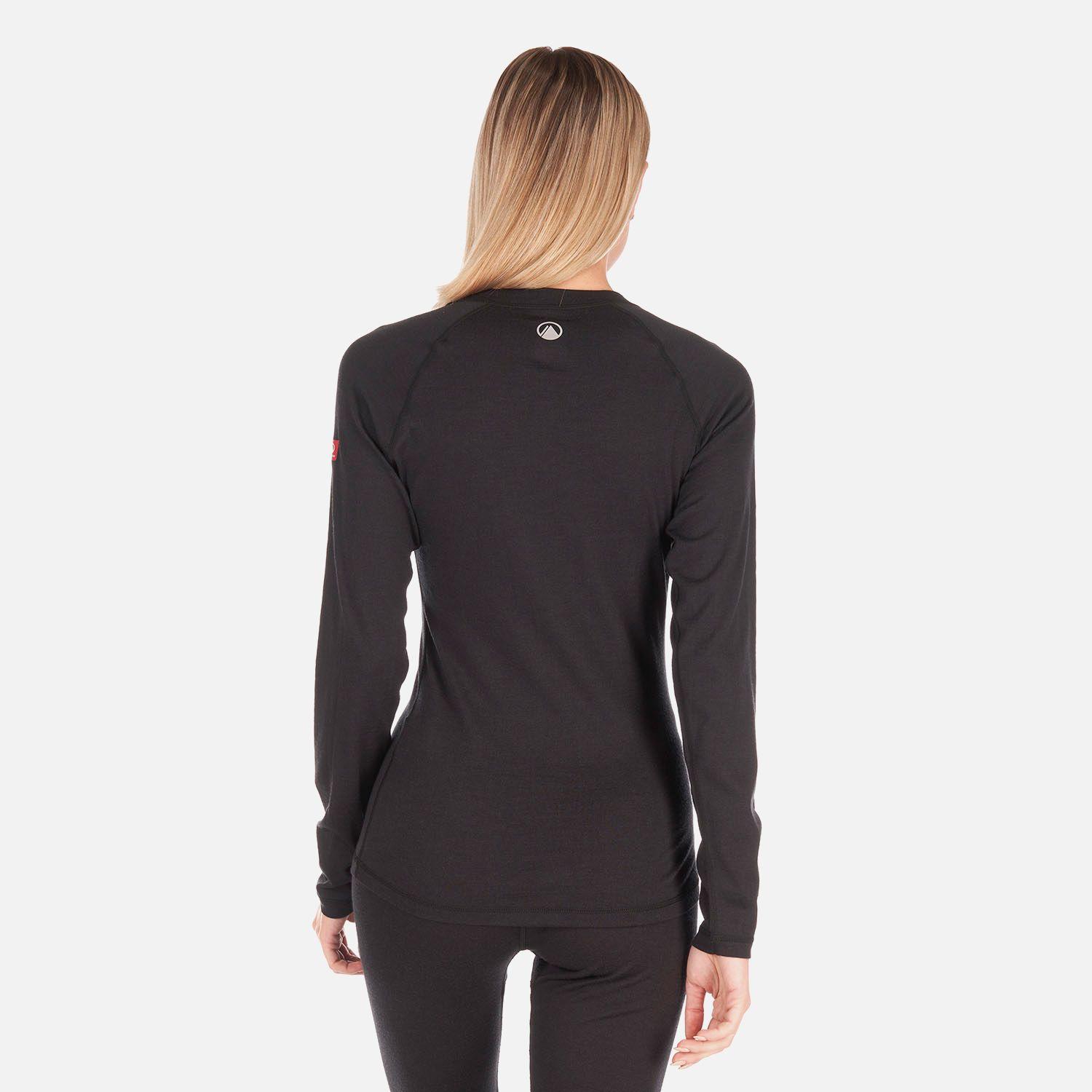 Primera Capa Mujer Skintec Merino Top Negro Lippi V26-4