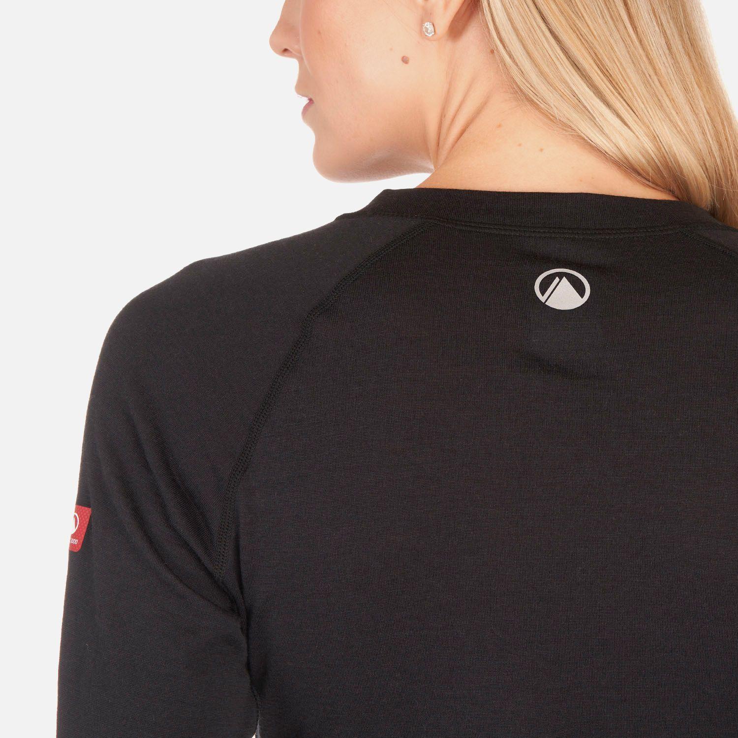 Primera Capa Mujer Skintec Merino Top Negro Lippi V26-6