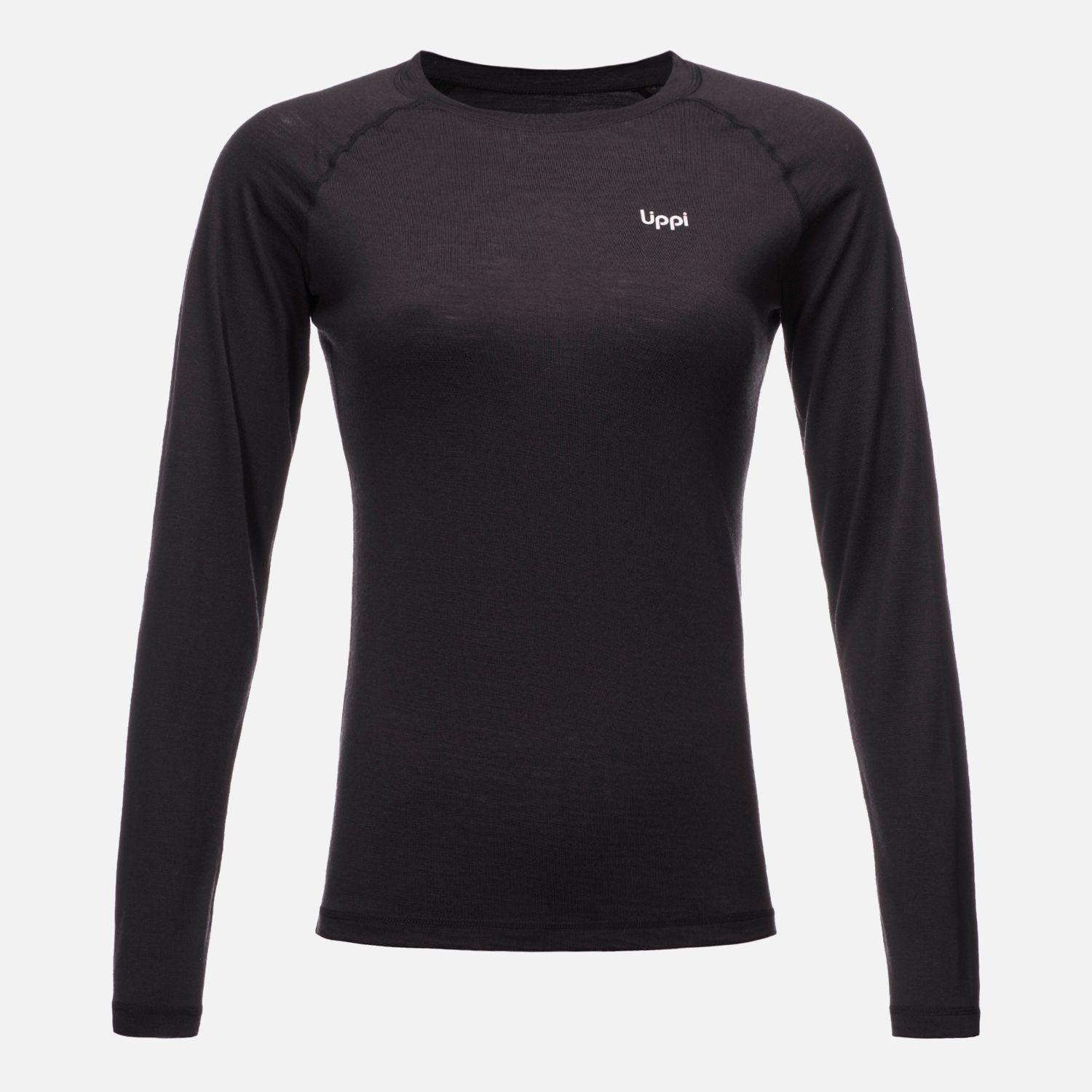 Primera Capa Mujer Skintec Merino Top Negro Lippi V26-8