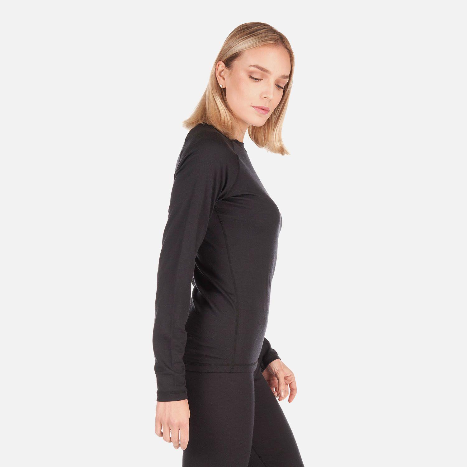 Primera Capa Mujer Skintec Merino Top Negro Lippi V26-2