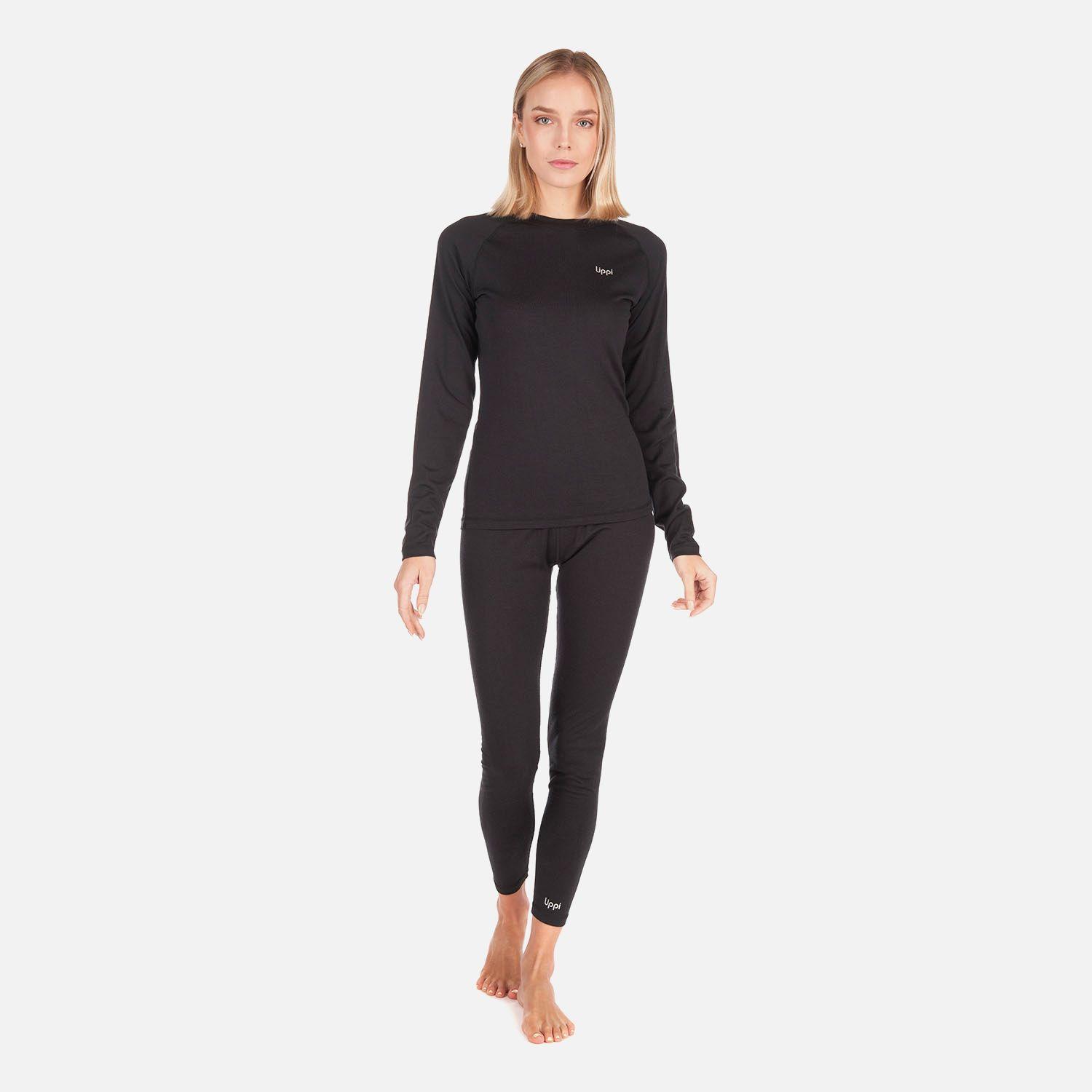 Primera Capa Mujer Skintec Merino Top Negro Lippi V26-7