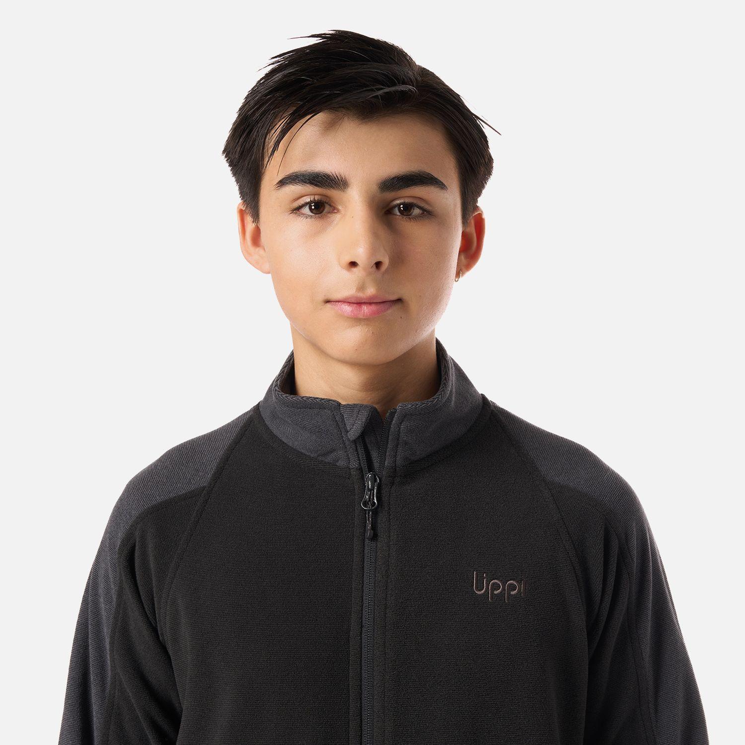 Polar Teen Boy Fireplace Full Zip Sweatshirt Negro Lippi V26-3