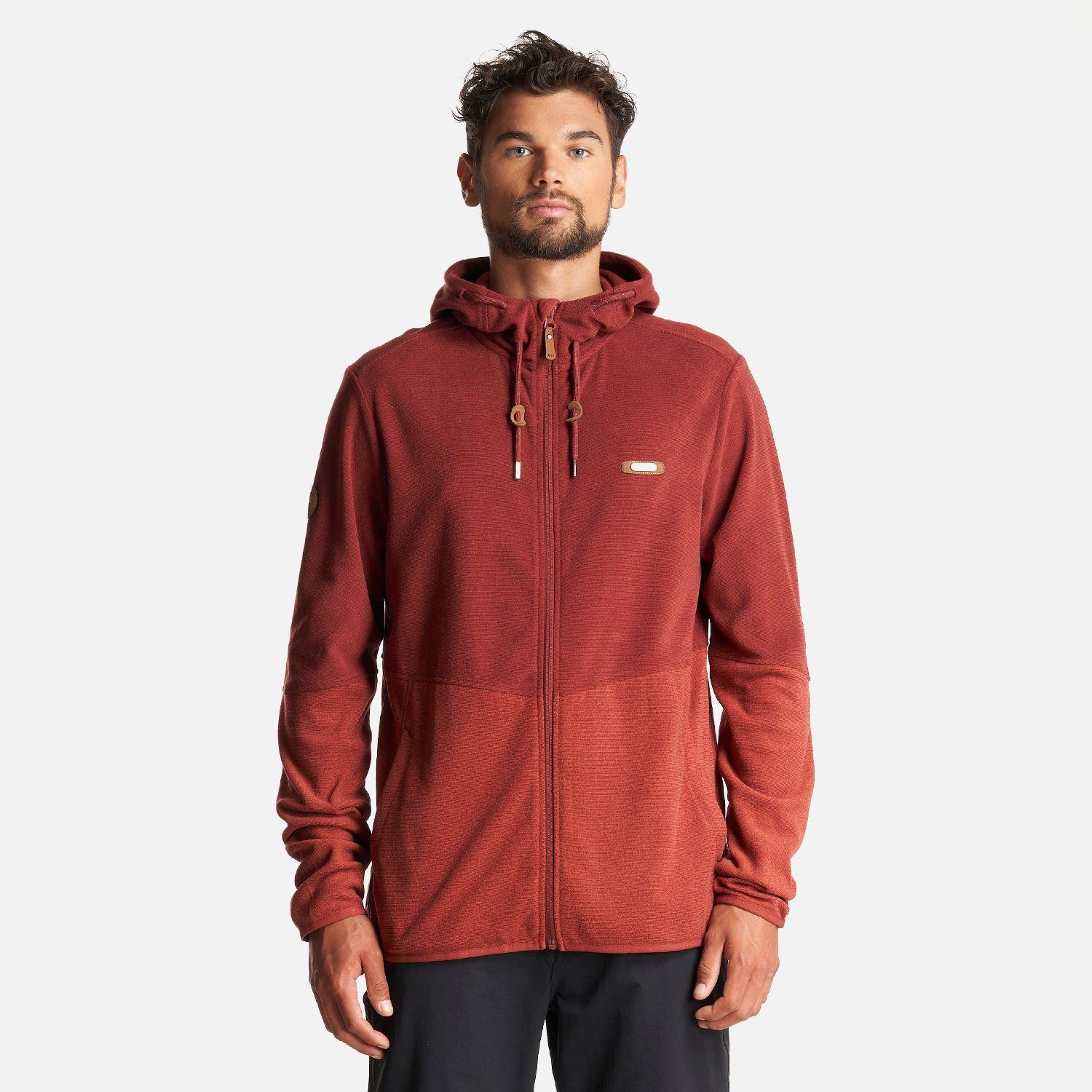 Poleron Hombre Stripes Nano-F Full Zip Hoody Vino Lippi I23-1