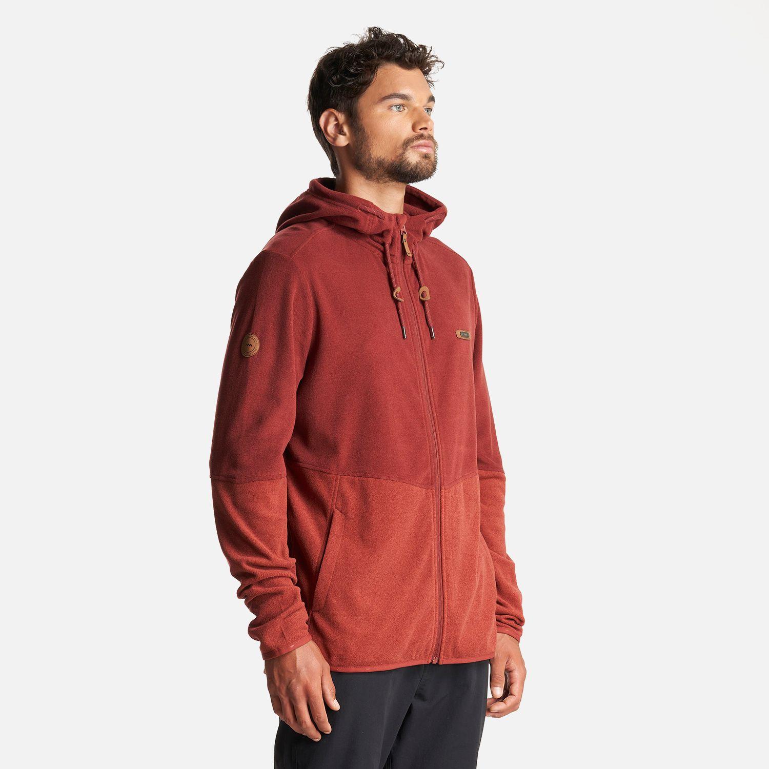 Poleron Hombre Stripes Nano-F Full Zip Hoody Vino Lippi I23-2