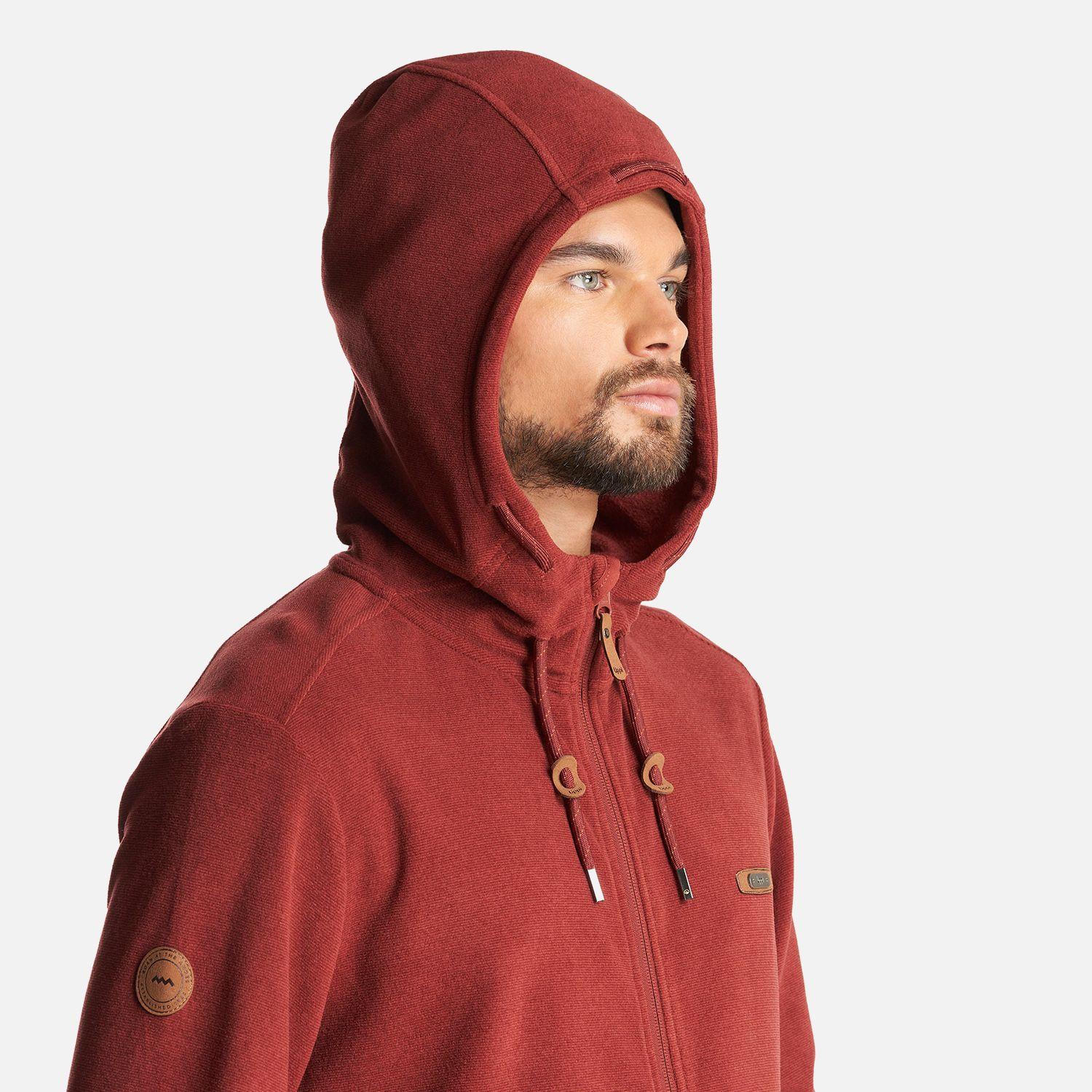 Poleron Hombre Stripes Nano-F Full Zip Hoody Vino Lippi I23-4