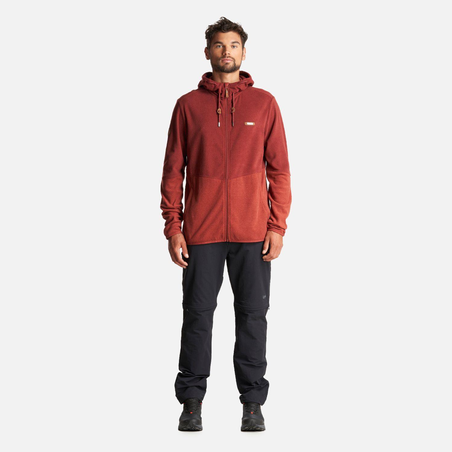 Poleron Hombre Stripes Nano-F Full Zip Hoody Vino Lippi I23-6