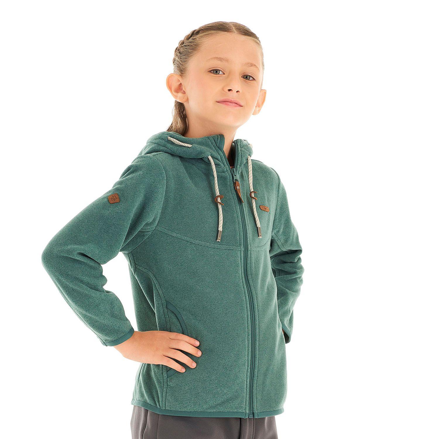 Poleron Niña Stripes Nano-F Full Zip Jade Lippi V21-2