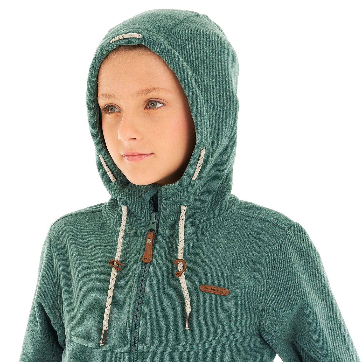 Poleron Niña Stripes Nano-F Full Zip Jade Lippi V21-5