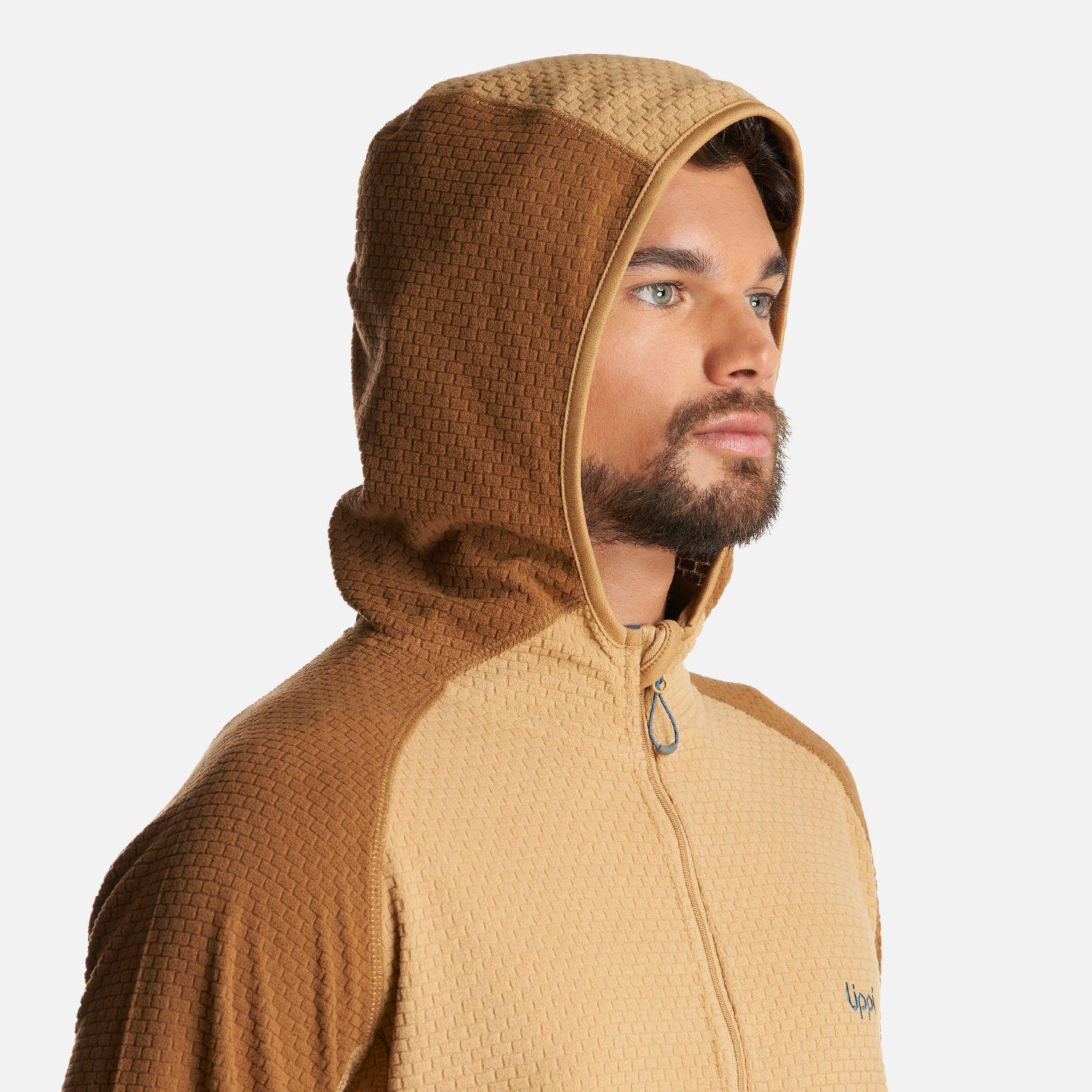 Poleron Hombre Jacaranda Nano-F 1/4 Zip Hoody Taupe Lippi-4