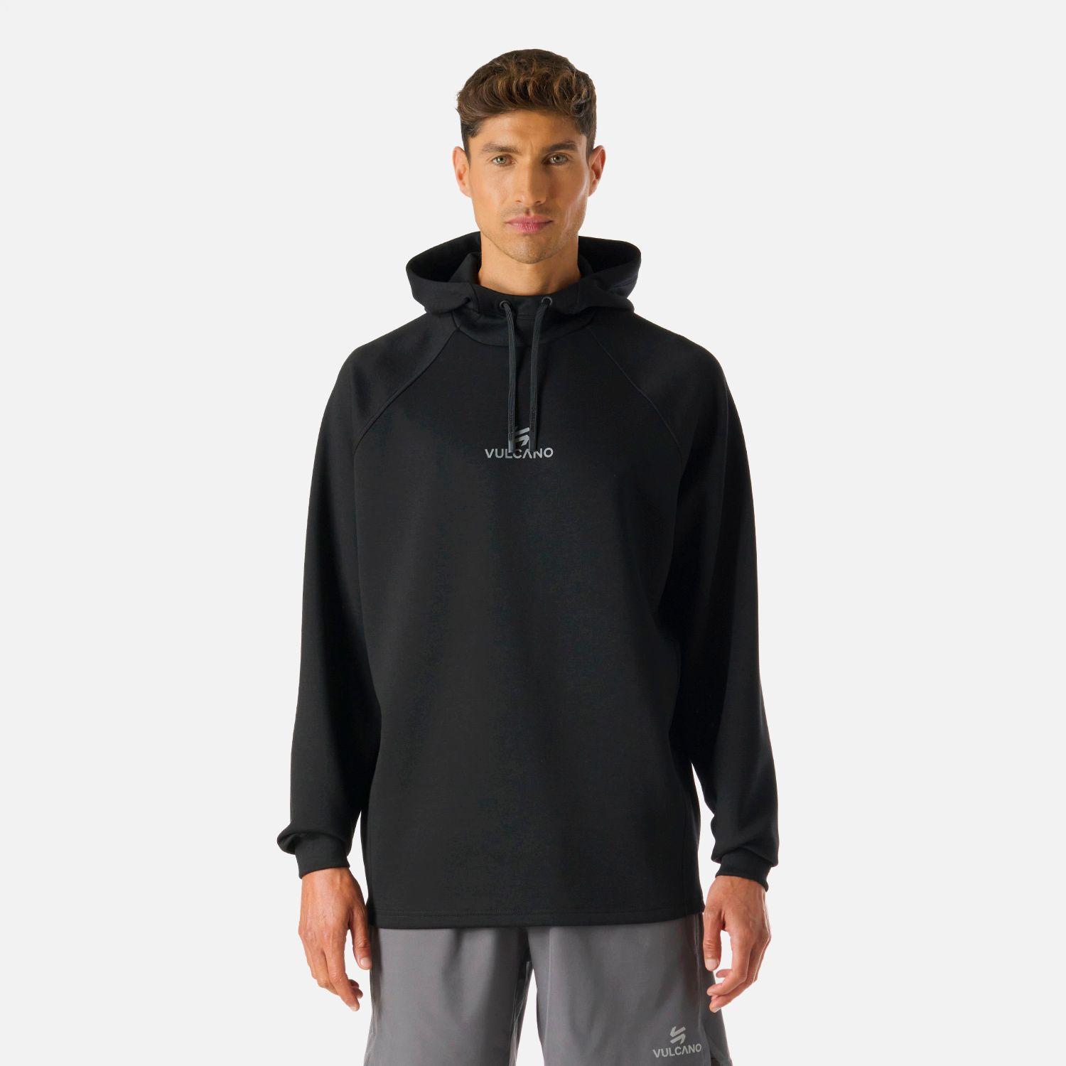 Polerón Hombre Tempo Sweatshirt Hoody Negro Vulcano-0