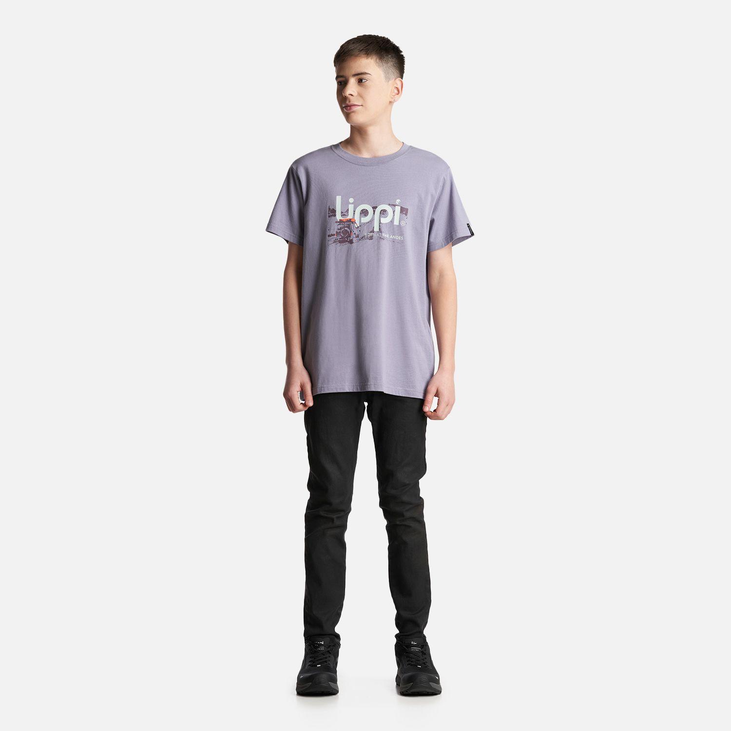 Polera Teen Boy Logo Lippi T-Shirt Morado Claro Lippi-5