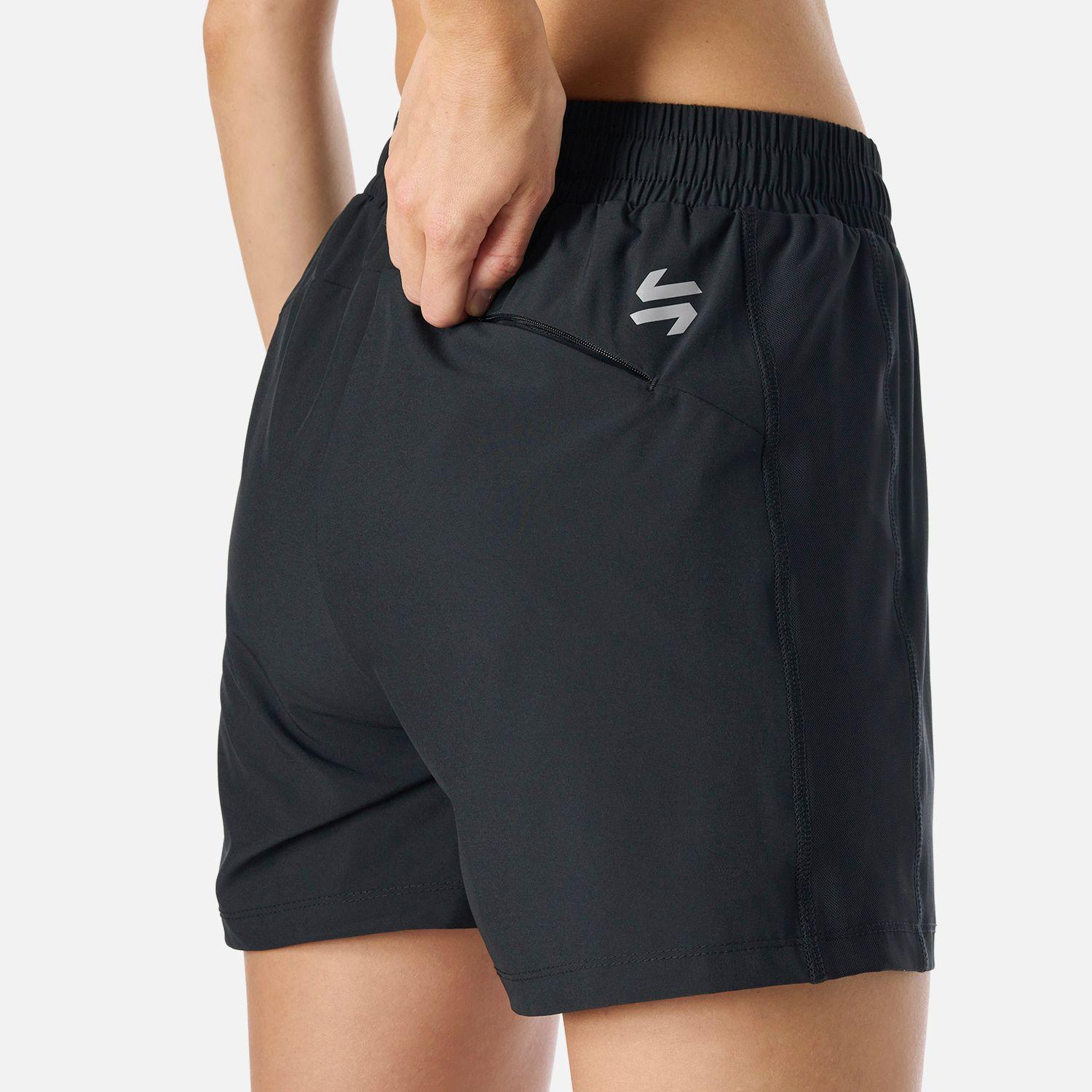 Shorts Mujer Built To Move 4" Shorts Negro Vulcano-5