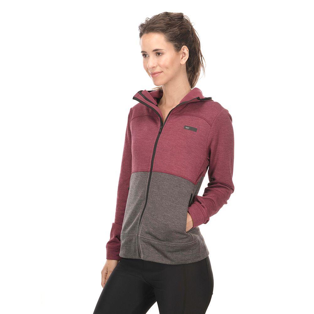 Poleron Mujer Orbital Nano-F Full Zip Hoody Melange Gris / Melange Grafito Lippi-1