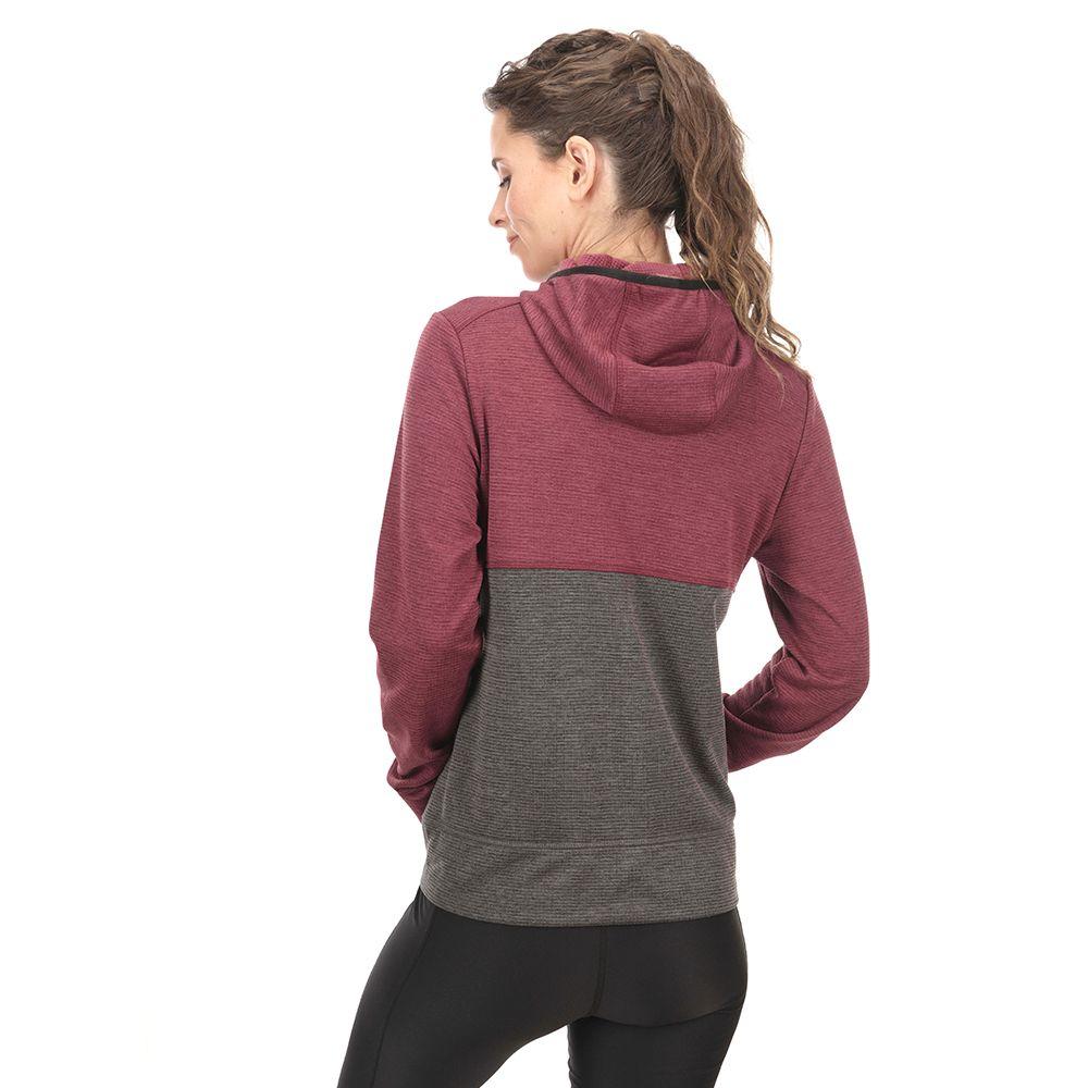 Poleron Mujer Orbital Nano-F Full Zip Hoody Melange Gris / Melange Grafito Lippi-3