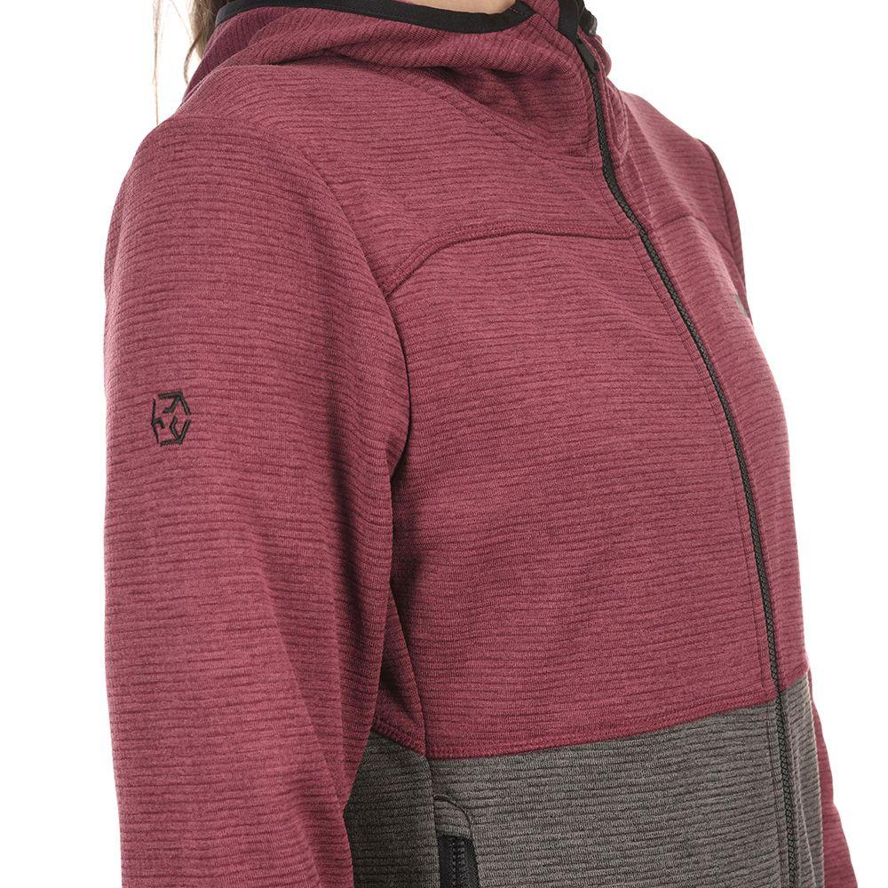 Poleron Mujer Orbital Nano-F Full Zip Hoody Melange Gris / Melange Grafito Lippi-4
