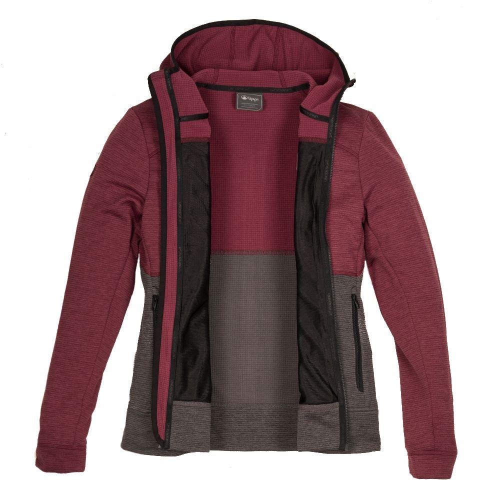 Poleron Mujer Orbital Nano-F Full Zip Hoody Melange Gris / Melange Grafito Lippi-5