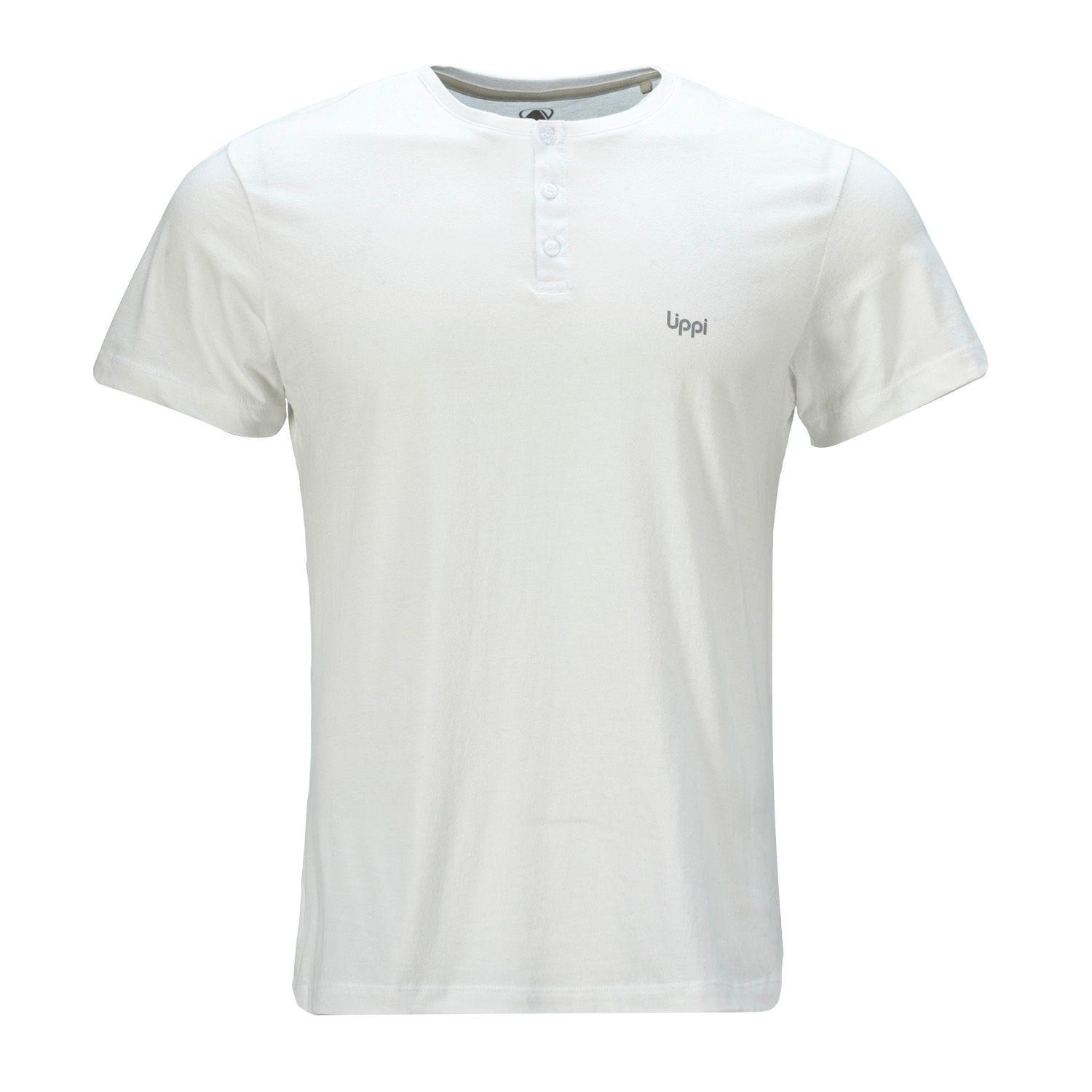 Polera Hombre Henley Organic T-Shirt Blanco Lippi-0