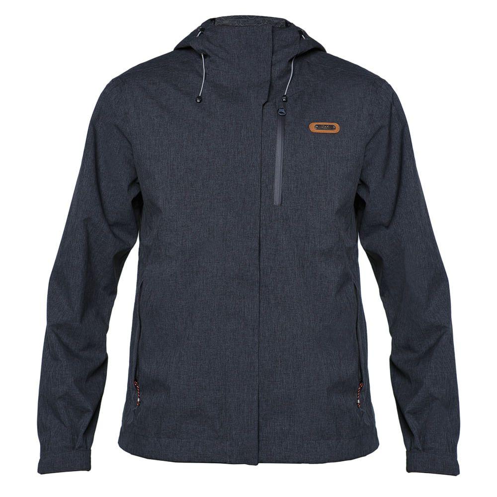 Chaqueta Hombre Drizzle B-Dry Hoody Jacket Melange Negro Lippi-0