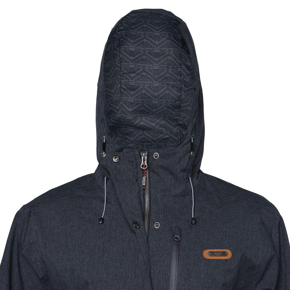 Chaqueta Hombre Drizzle B-Dry Hoody Jacket Melange Negro Lippi-3