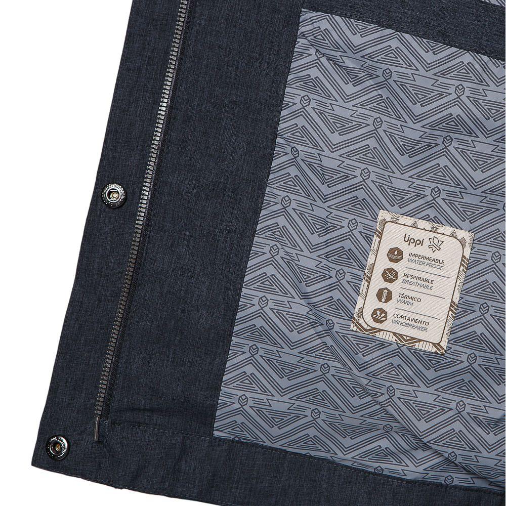 Chaqueta Hombre Drizzle B-Dry Hoody Jacket Melange Negro Lippi-4