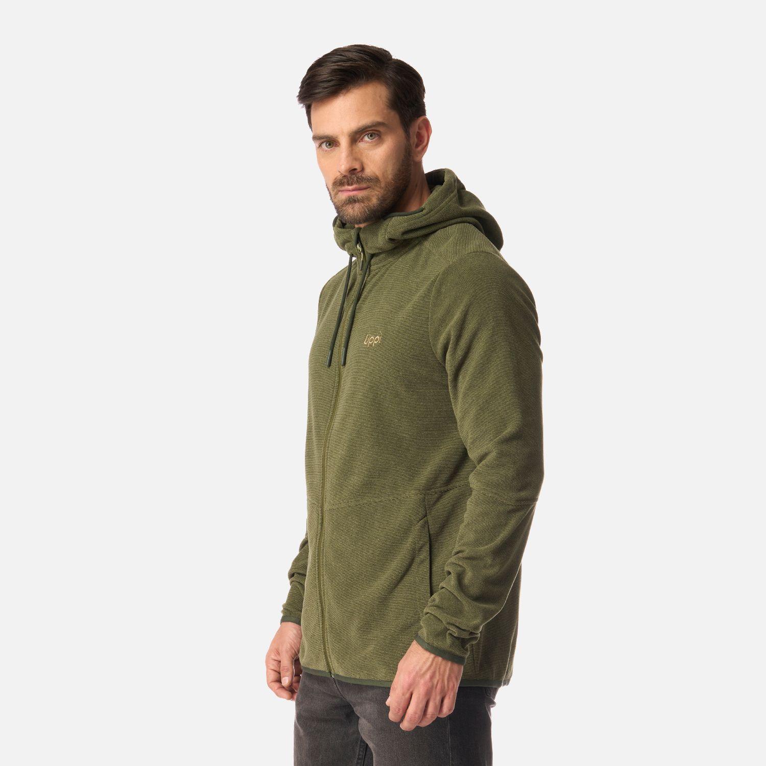 Polar Hombre Stripes Nano-F Full Zip Hoody Verde Militar Lippi I26-1