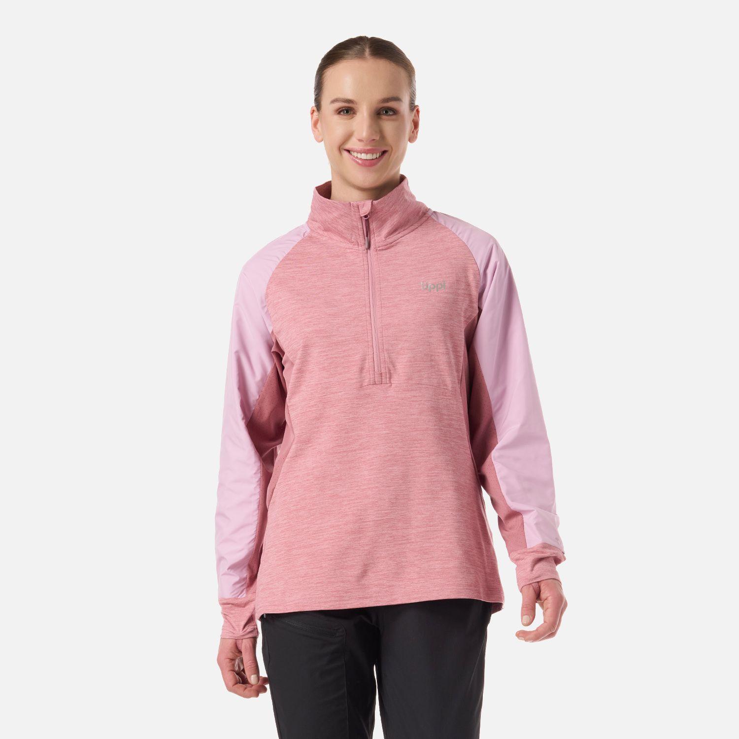 Polerón Mujer Egger 1/4 Zip Rosa Oscuro Lippi V26-0