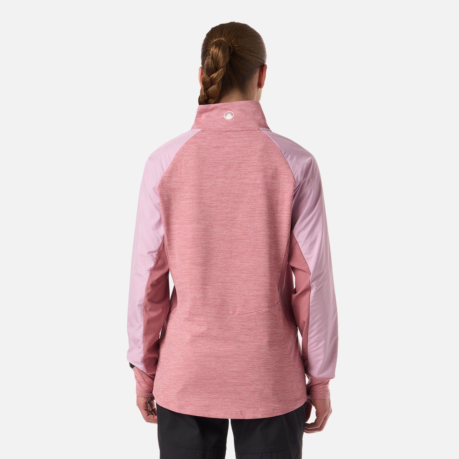 Polerón Mujer Egger 1/4 Zip Rosa Oscuro Lippi V26-2