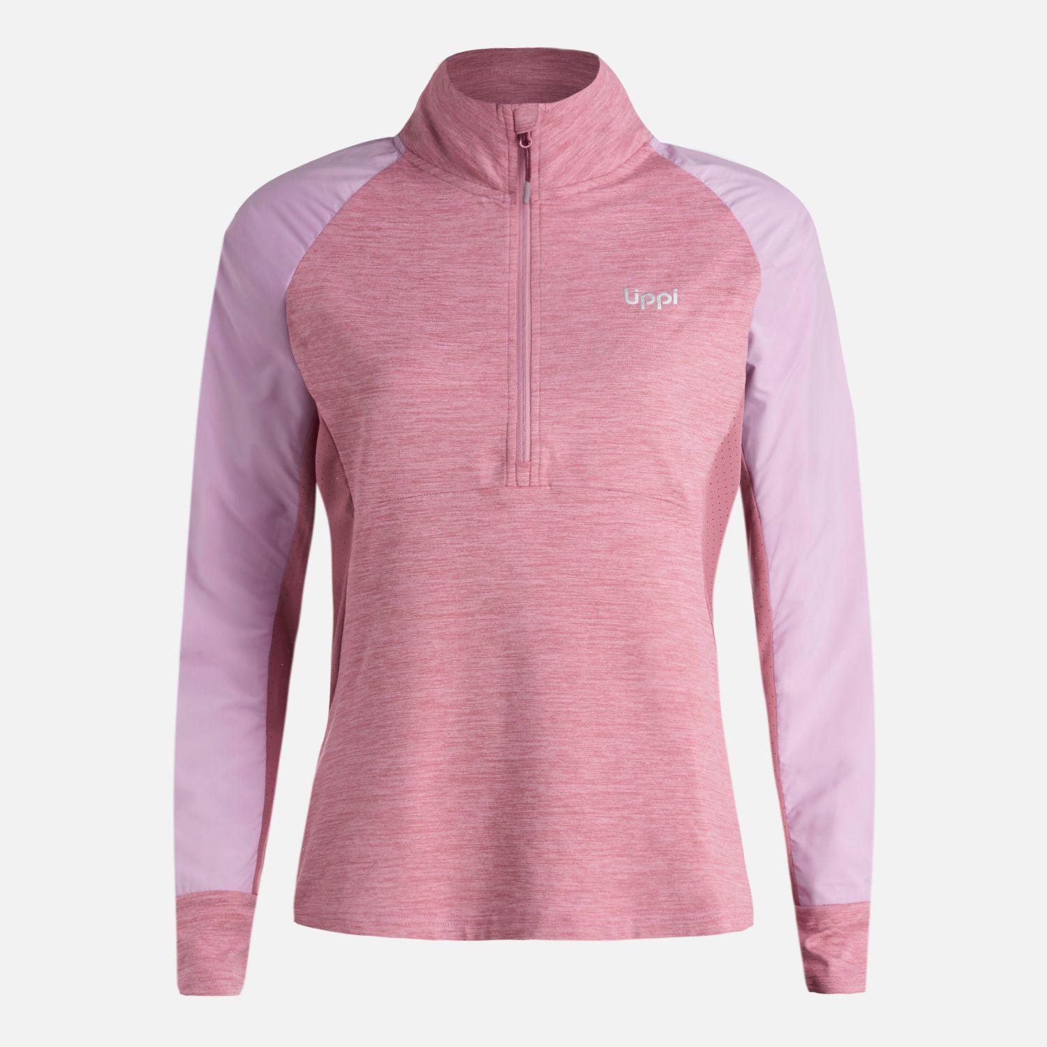Polerón Mujer Egger 1/4 Zip Rosa Oscuro Lippi V26-5
