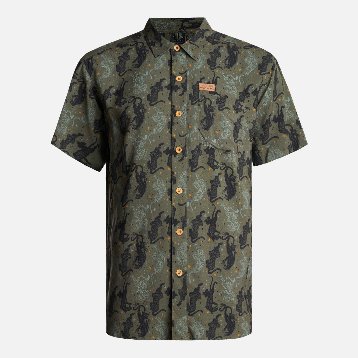 Camisa Hombre Anameizon Print Verde Haka Honu-0