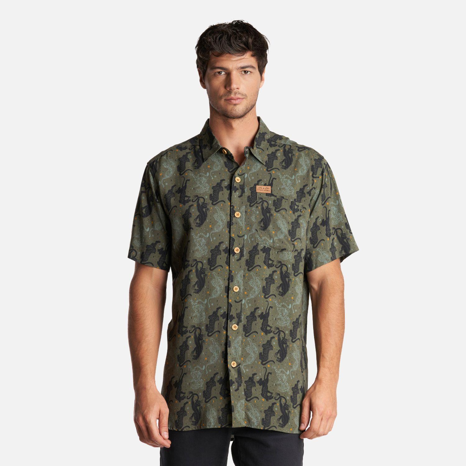 Camisa Hombre Anameizon Print Verde Haka Honu-1