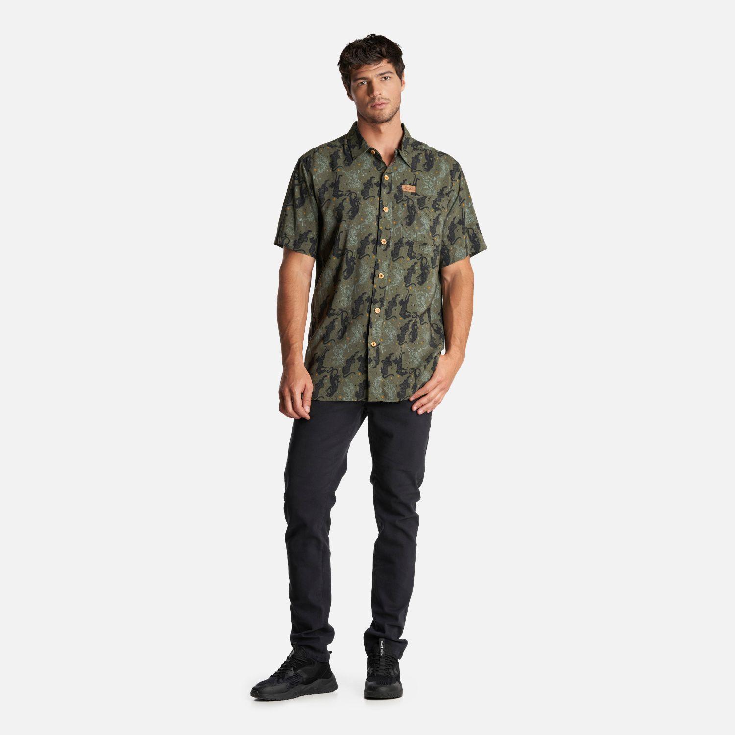 Camisa Hombre Anameizon Print Verde Haka Honu-5