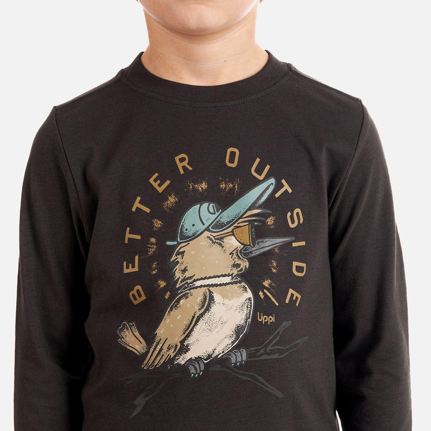 Polera Niño Logo Lippi Long Sleeve T-Shirt Negro Lippi-4