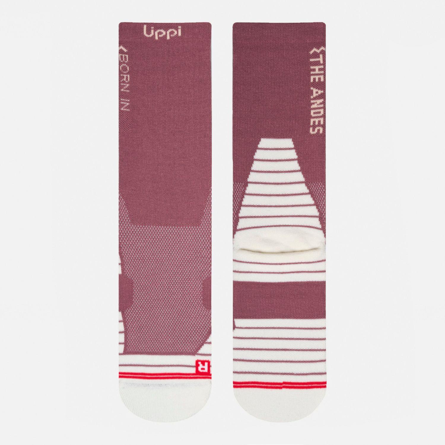 Calcetines Mujer Duo Trekking Light Pack Negro Rosado Oscuro Lippi V26-2