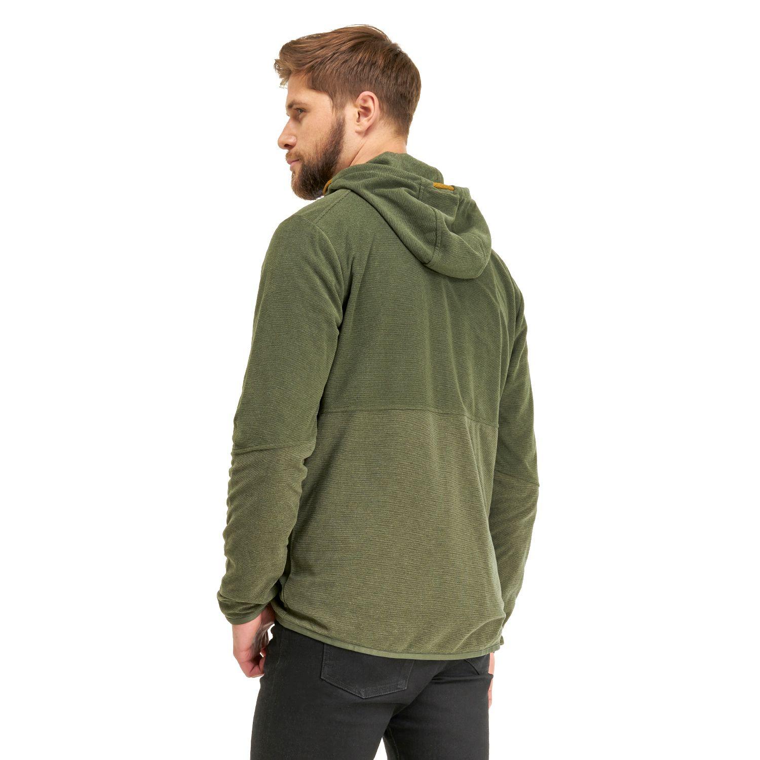 Poleron Hombre Stripes Nano-F Full Zip Hoody Verde Oscuro Lippi-2