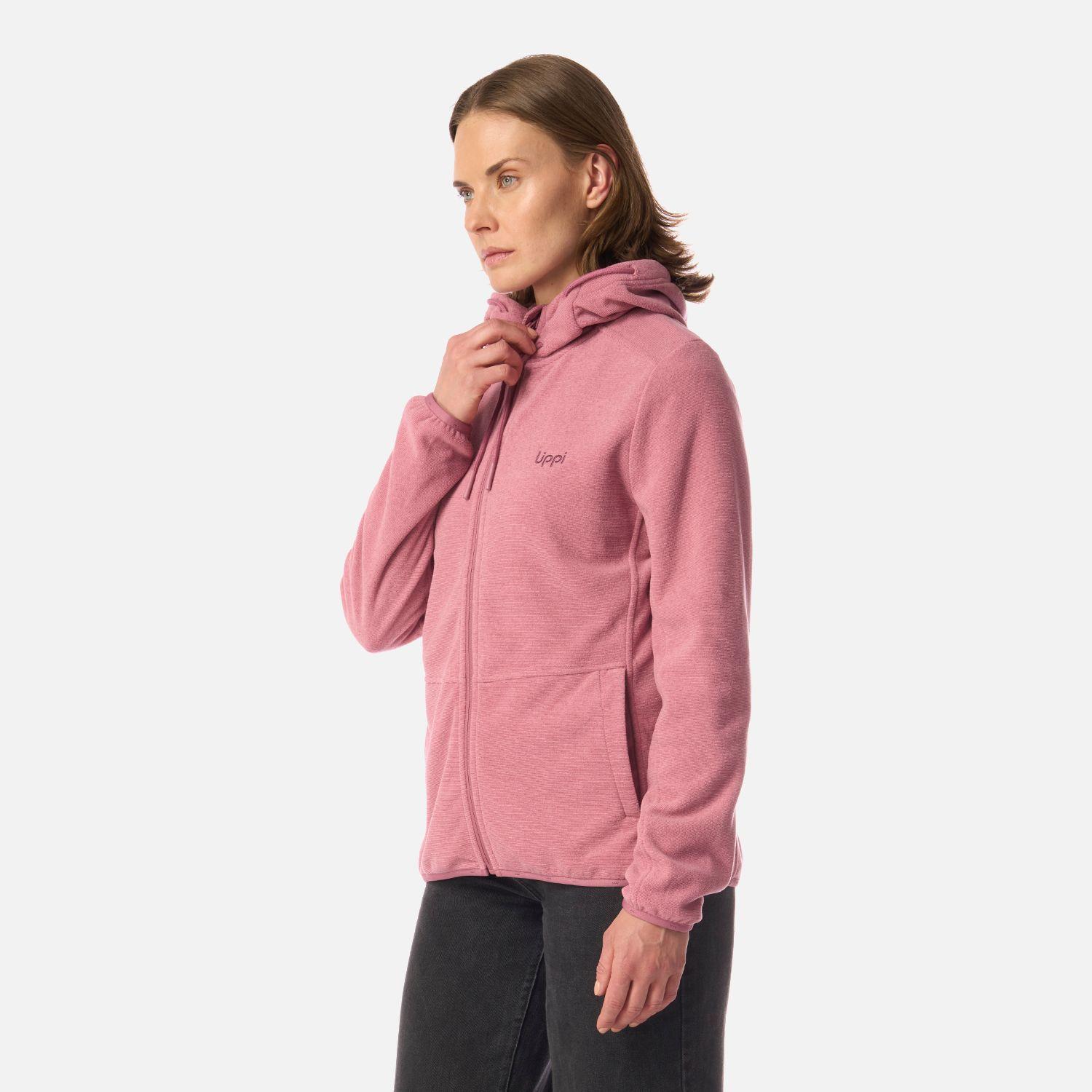 Polar Mujer Stripes Nano-F Full Zip Hoody Rosa Oscuro Lippi-1