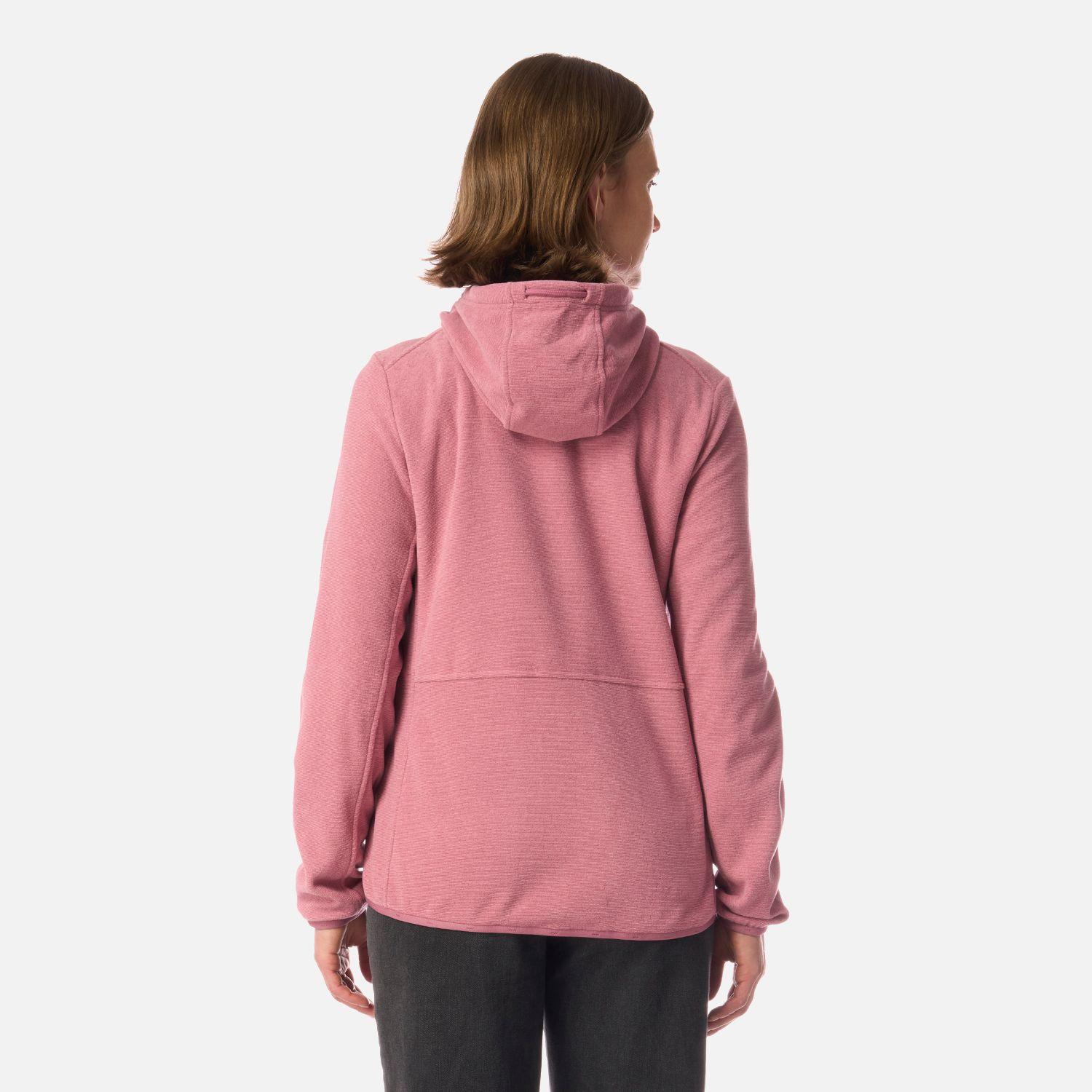 Polar Mujer Stripes Nano-F Full Zip Hoody Rosa Oscuro Lippi-2