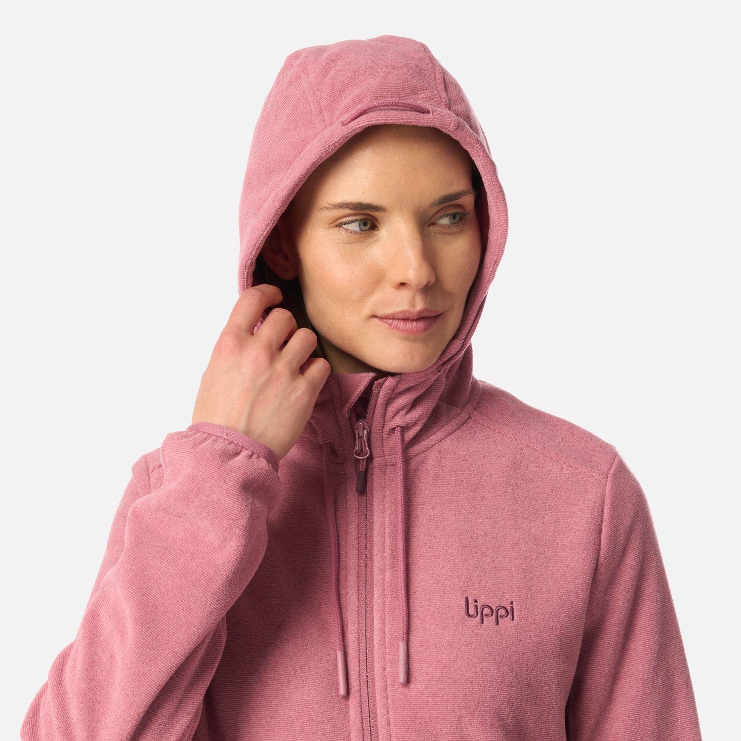 Polar Mujer Stripes Nano-F Full Zip Hoody Rosa Oscuro Lippi-3