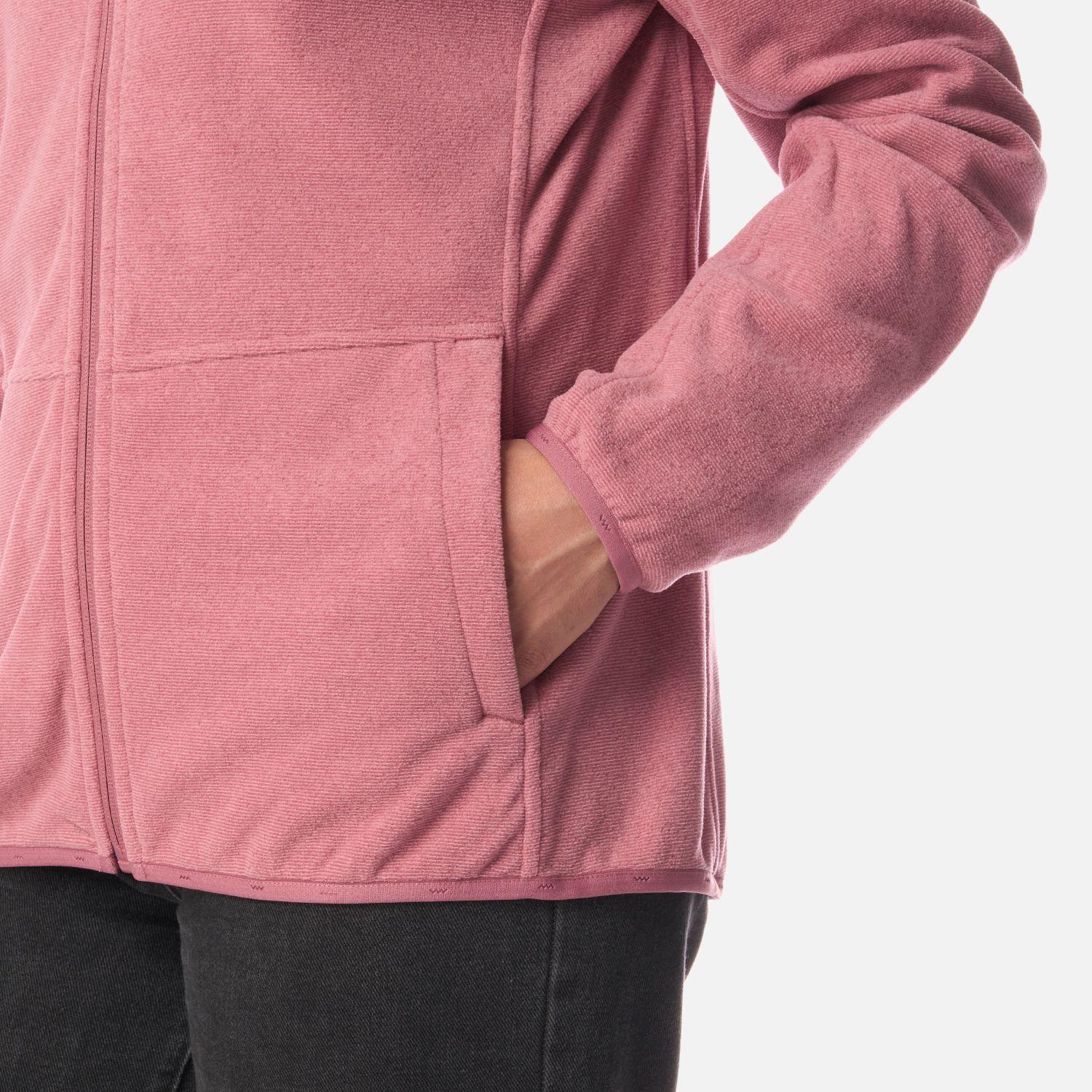 Polar Mujer Stripes Nano-F Full Zip Hoody Rosa Oscuro Lippi-4